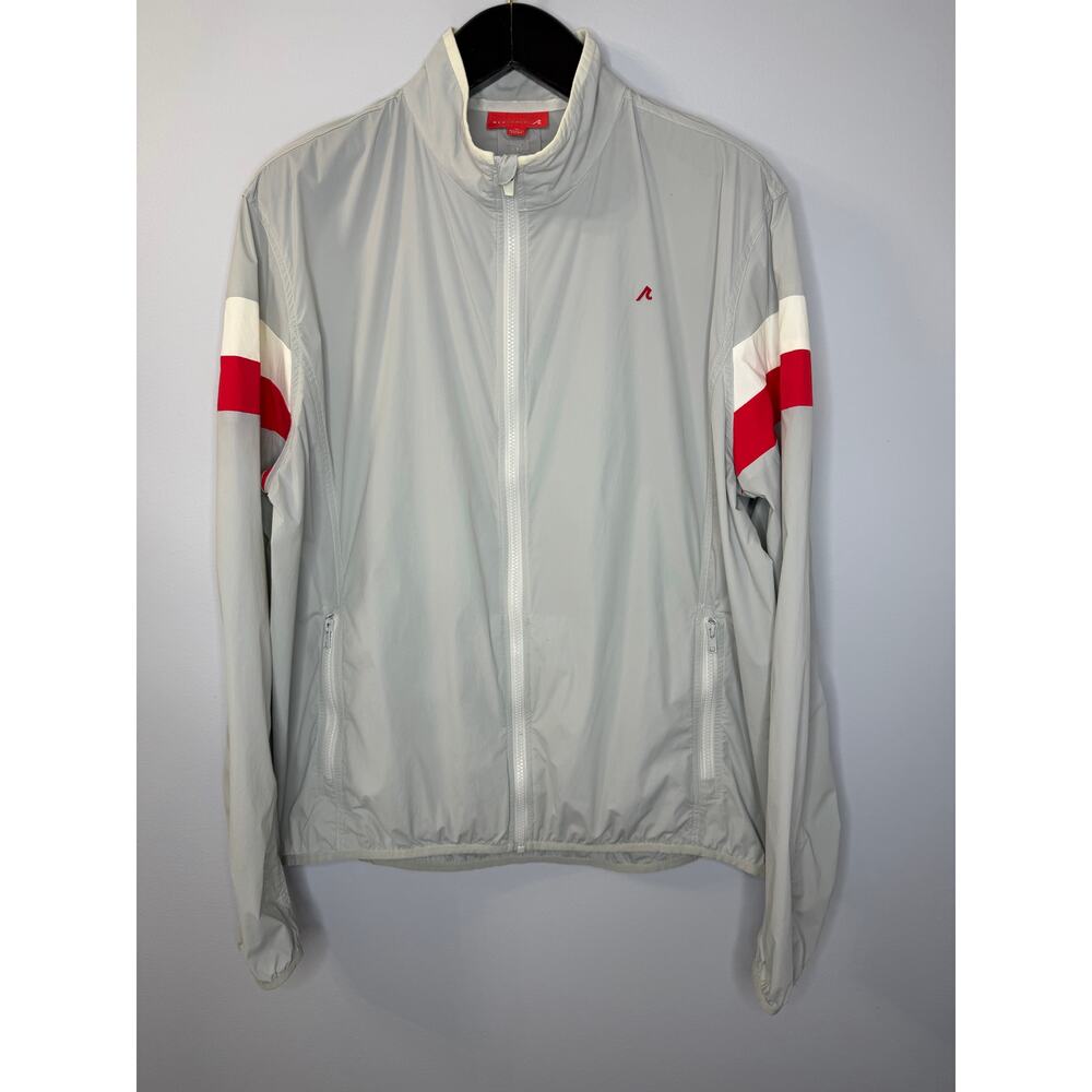 Redvanly Clemont Jacket Mens Lightweight Full Zip Activewear Beige Red XL